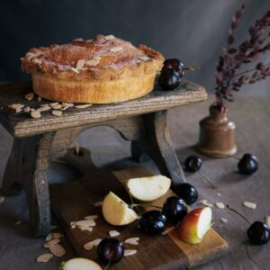 Apple, Black Cherry & Toasted Almond Pie