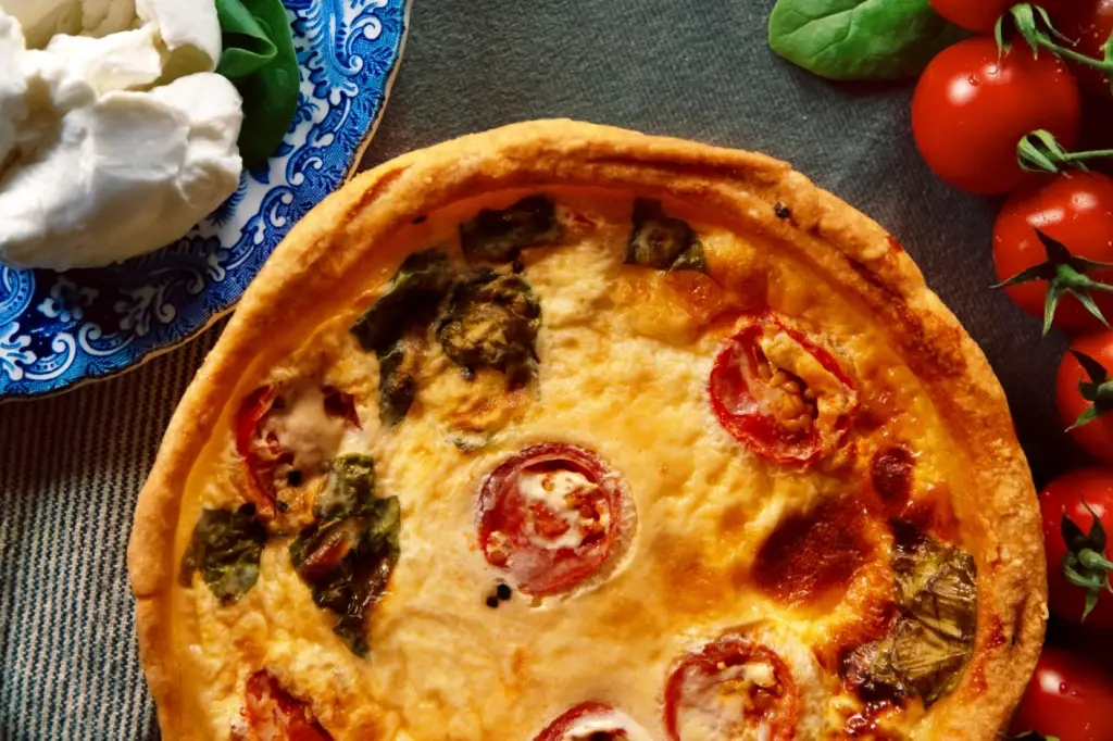 Tomato, Basil & Mozzarella Quiche - Image 2